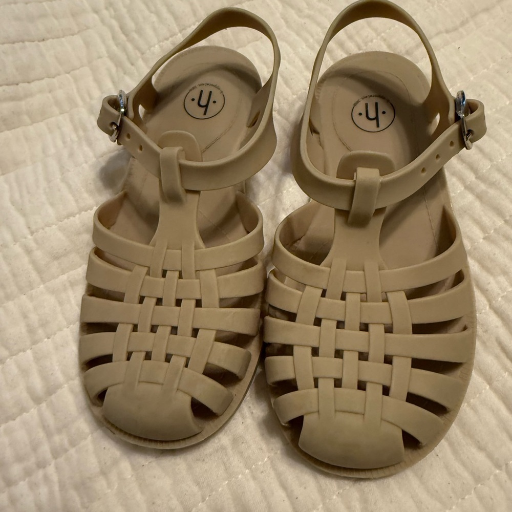 Beige Woven jelly  Sandals
